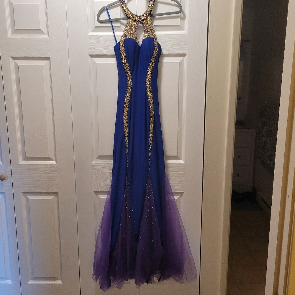 Gold Jeweled Pageant/Prom Gown